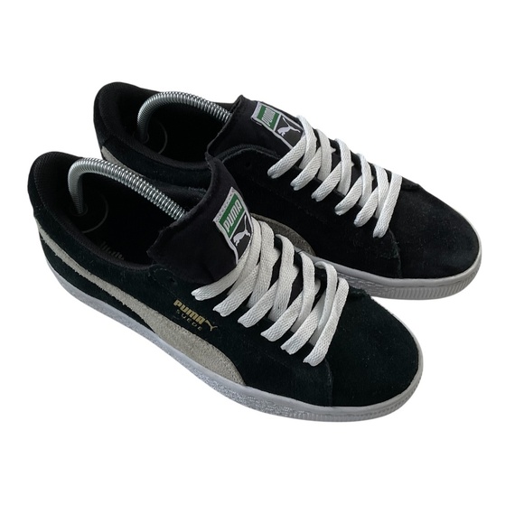 Puma Womens Suede Shoe Sz 5 Black Classic Athleisure Sneakers Travel - Picture 1 of 9